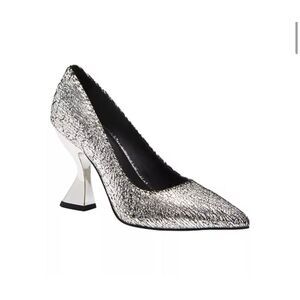 Katy Perry NEW Women's Silver Laterr High Heel Pumps  Size 8 Party Shoes